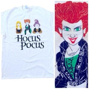 NWOT Vintage White Hocus Pocus Bette Midler T-Shirt Size Large